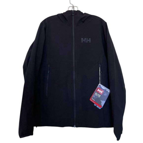 Helly Hansen Mens Cascade Shield Jacket Size Medium Black Hooded $165 - Picture 1 of 8
